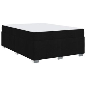 vidaXL Cadre de lit avec matelas Noir 160 x 200 cm tissu