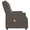 vidaXL Fauteuil de massage inclinable 2 places gris similicuir