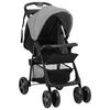 vidaXL Poussette pour b&eacute;b&eacute; 2-en-1 Gris clair et noir Acier