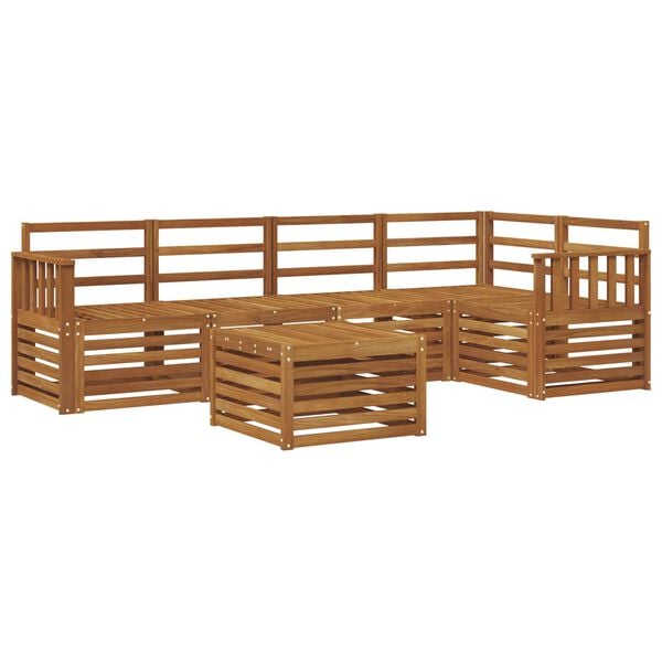 vidaXL Ensembles de canap&eacute;s 6 pcs Naturel Bois d'Acacia Massif