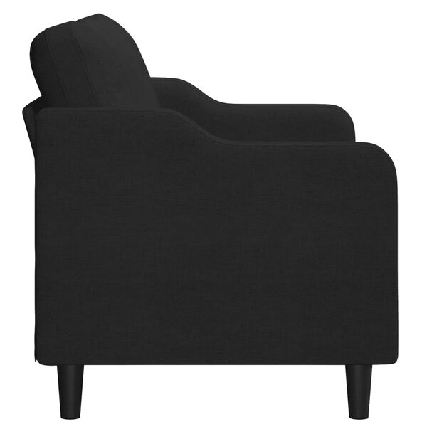 vidaXL Canap&eacute; &agrave; 2 places Noir 140 cm Tissu