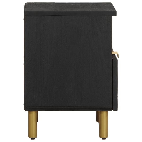 vidaXL Table de chevet noir 40x33x46 cm bois d'ing&eacute;nierie