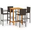 vidaXL Ensemble de bar de jardin 5 pcs Marron