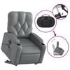 vidaXL Fauteuil inclinable de massage électrique gris similicuir