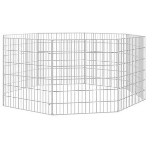 vidaXL Enclos pour animaux en libert&eacute; 8 panneaux 54x60cm fer galvanis&eacute;