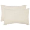 vidaXL Housse de coussin 2 pc HEERLEN Cr&egrave;me 30 x 50 cm Boucl&eacute;