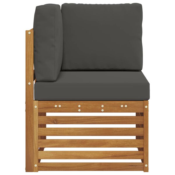 vidaXL Canap&eacute; d'angle ext&eacute;rieur Bois d'Acacia Massif Naturel