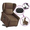 vidaXL Fauteuil inclinable de massage &eacute;lectrique Marron Tissu