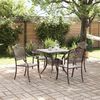 vidaXL Ensemble de tables de jardin 5 pcs Bronze Aluminium coul&eacute;