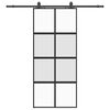 vidaXL Porte coulissante avec kit de quincaillerie noir 90x205 cm