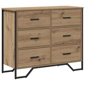 vidaXL Commode chêne artisanal 91 x 35.5 x 74.5 cm Bois d'ingénierie