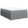 vidaXL Sommier &agrave; lattes de lit avec matelas Gris clair 160x200cm Tissu