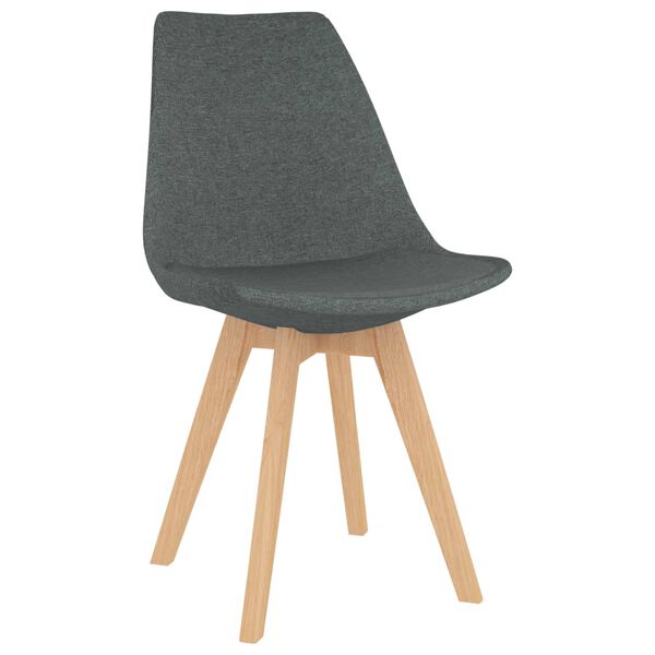 vidaXL Chaises &agrave; manger lot de 4 gris clair tissu