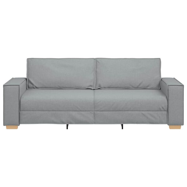 vidaXL Canap&eacute; 3 places Gris clair 220x78x84 cm Tissu