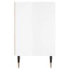 vidaXL Tables de chevet 2pcs blanc brillant 40x30x50cm bois ing&eacute;nierie
