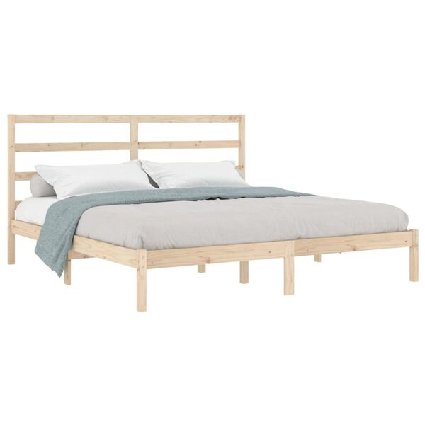 vidaXL Cadre de lit sans matelas 200x200 cm bois massif de pin