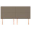 vidaXL T&ecirc;te de lit Taupe 200x5x118/128 cm Tissu