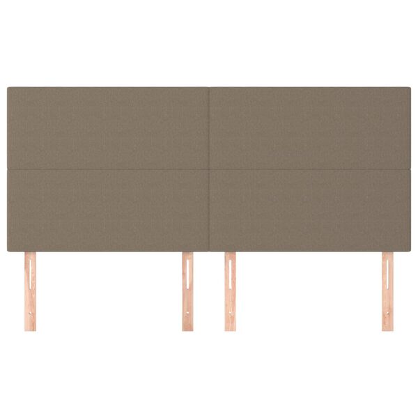 vidaXL T&ecirc;te de lit Taupe 200x5x118/128 cm Tissu