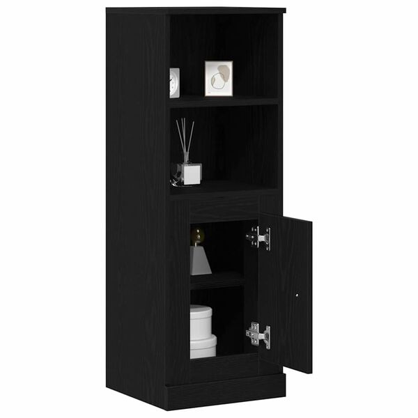 vidaXL Highboard Ch&ecirc;ne noir 36 x 35,5 x 103,5 cm Bois d'ing&eacute;nierie