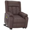 vidaXL Fauteuil de massage Marron Similicuir