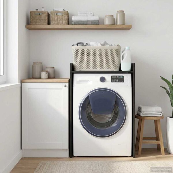 vidaXL Armoire pour machine &agrave; laver Ch&ecirc;ne noir 67,5 x 48 x 97 cm