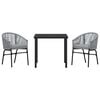 vidaXL Ensemble de salle &agrave; manger pour jardin 3 pcs Anthracite
