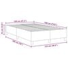 vidaXL Cadre de lit plateforme Gris foncé 120 x 190 cm tissu