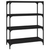 vidaXL Biblioth&egrave;que Noir 80x33x100 cm Bois d'ing&eacute;nierie et acier