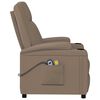 vidaXL Fauteuil de massage &eacute;lectrique Cappuccino Similicuir