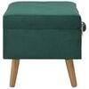 vidaXL Tabourets de rangement lot de 3 Vert Velours