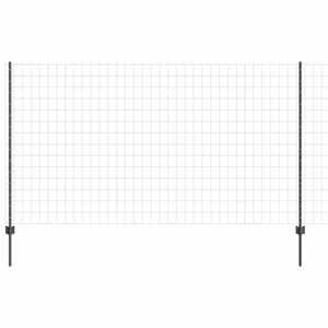 vidaXL Cl&ocirc;ture Euro avec poteau 10 x 1,4 m Acier recouvert de PVC Gris