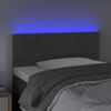 vidaXL T&ecirc;te de lit &agrave; LED Gris fonc&eacute; 100x5x78/88 cm Velours