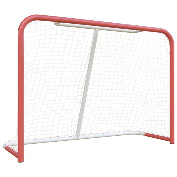 vidaXL But de hockey avec filet rouge et blanc 153x60x118 cm