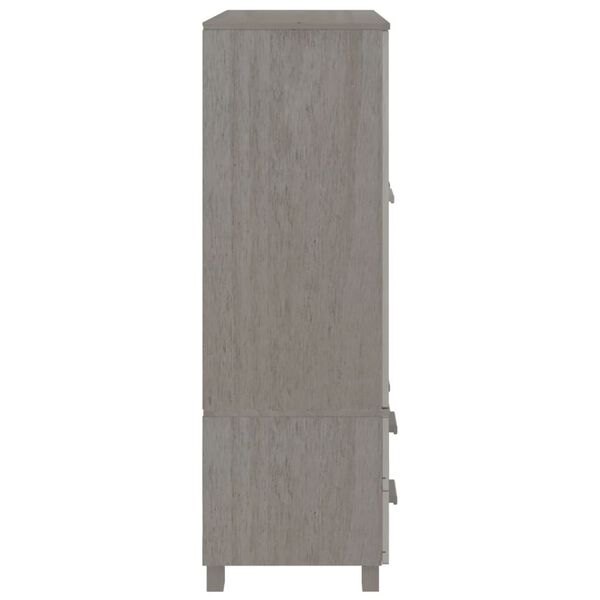 vidaXL Garde-robe HAMAR Gris clair 99x45x137 cm Bois massif de pin