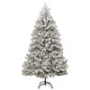 vidaXL Sapin de No&euml;l artificiel Vert et blanc 210 cm PVC et m&eacute;tal