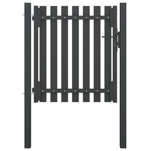 vidaXL Portail de jardin en acier 100x75 cm anthracite