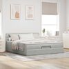 VidaXL Cadre de lit ottoman avec matelas gris clair 160x200 cm velours