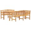 vidaXL Ensemble &agrave; manger de jardin 3 pcs Bois de teck massif