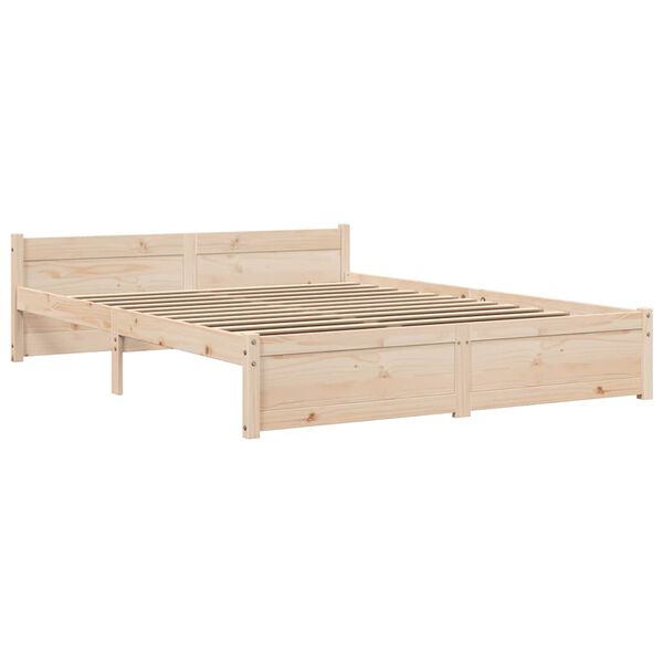 vidaXL Cadre de lit sans matelas bois massif 150x200 cm