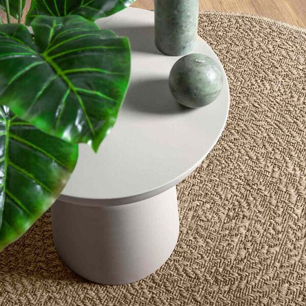 vidaXL Tapis ZIZUR beige &Oslash; 160cm aspect de jute int&eacute;rieur et ext&eacute;rieur