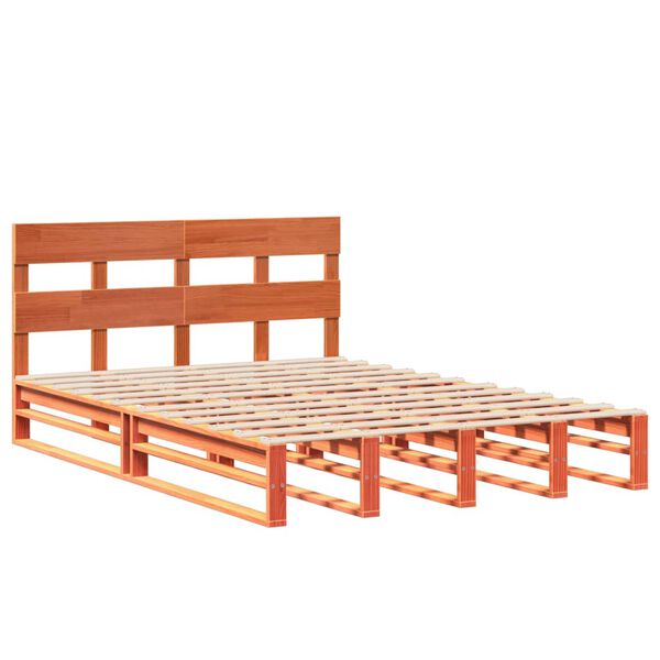 vidaXL Cadre de lit sans matelas cire marron 150x200cm bois pin massif