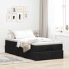vidaXL Cadre de lit ottoman avec matelas noir 90x200 cm tissu