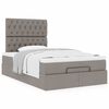 VidaXL Cadre de lit ottoman avec matelas taupe 120x190 cm tissu