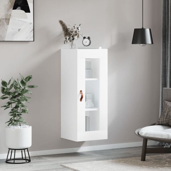 vidaXL Armoire murale blanc 34,5x34x90 cm