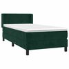 vidaXL Sommier &agrave; lattes de lit avec matelas Vert fonc&eacute; 90x200 cm