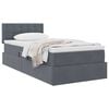 vidaXL Lit de Rangement avec matelas Gris fonc&eacute; 90 x 200 cm Velours