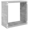 vidaXL &Eacute;tag&egrave;res cube murales 6 pcs Gris b&eacute;ton 30x15x30 cm