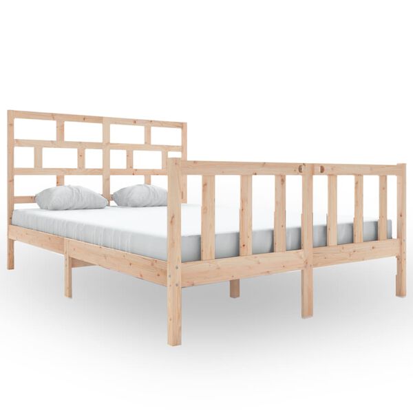 vidaXL Cadre de lit sans matelas bois massif 160x200 cm