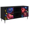 vidaXL Meuble TV KIEL 102 x 33 x 51 cm Ch&ecirc;ne noir Bois d'ing&eacute;nierie