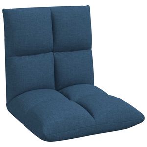 vidaXL Fauteuil de sol ajustable Bleu Tissu